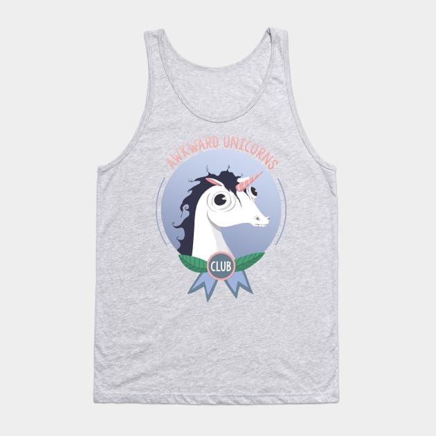 Awkward Unicorns Club Tank Top by agrapedesign